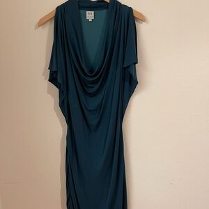 Teal Draped Dress